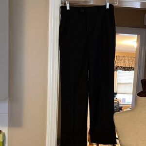 Classic Black Trousers for kids 25 waist with elastic tabs on sides 34length new